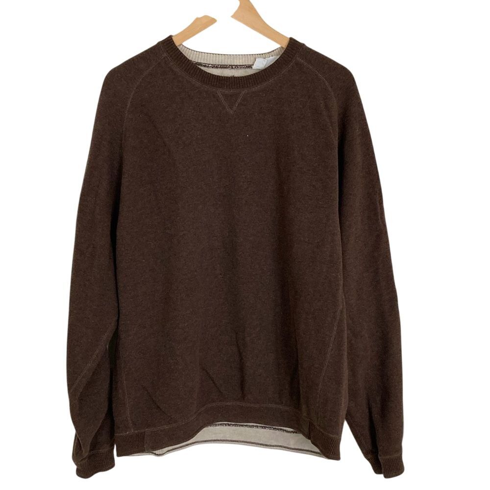 Tommy Bahama‎ Mens Crew Neck Sweater Brown Size XL Classic